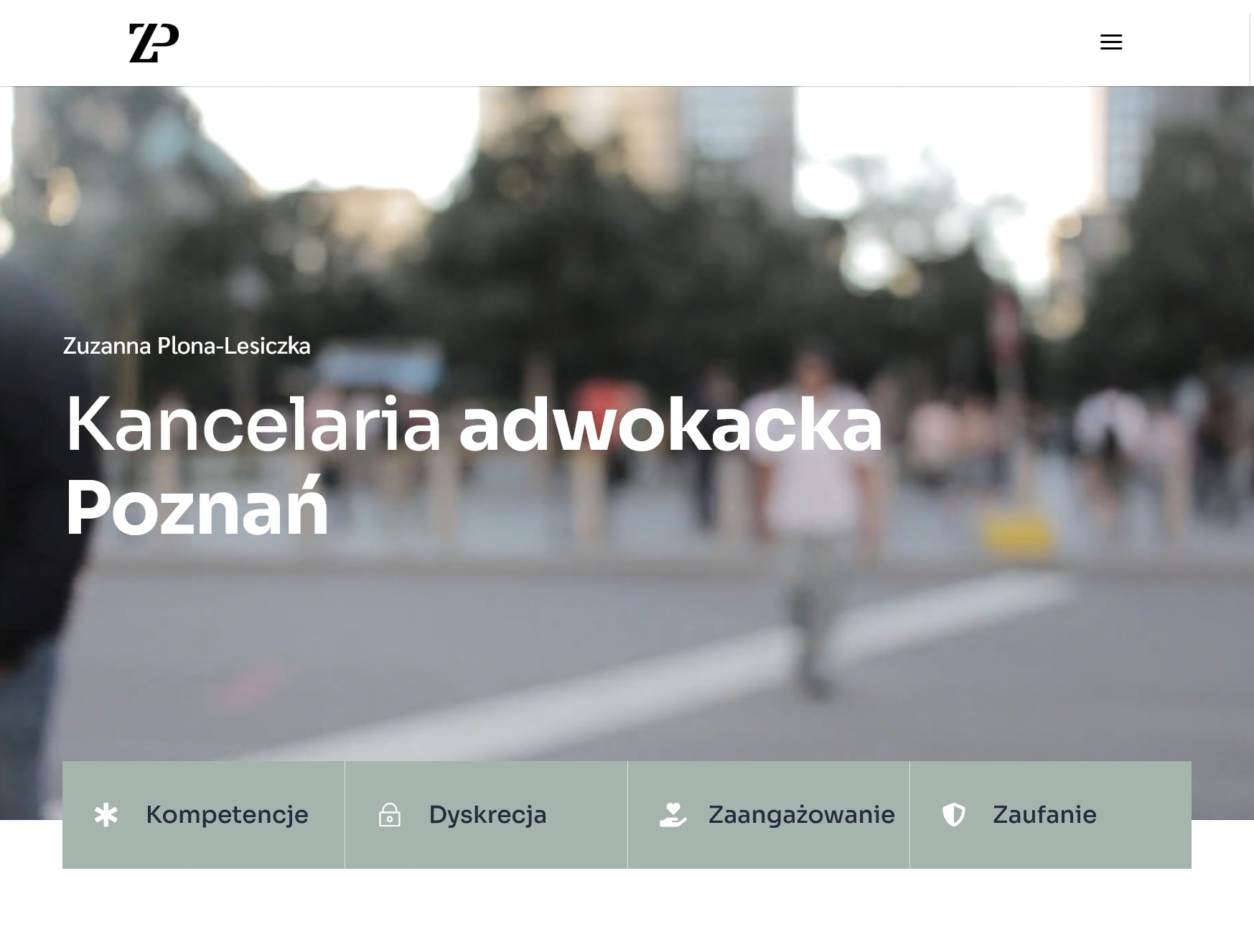 Zrzut ekranu strony www dla kancelarii prawnej, adwokackiej